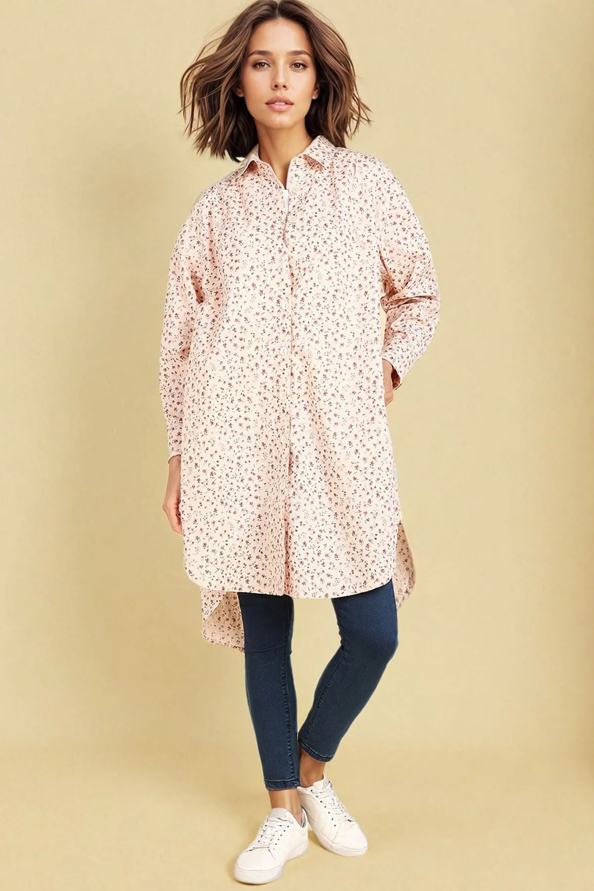 Swiss Dot Dobby 100% Cotton Shirt Dress