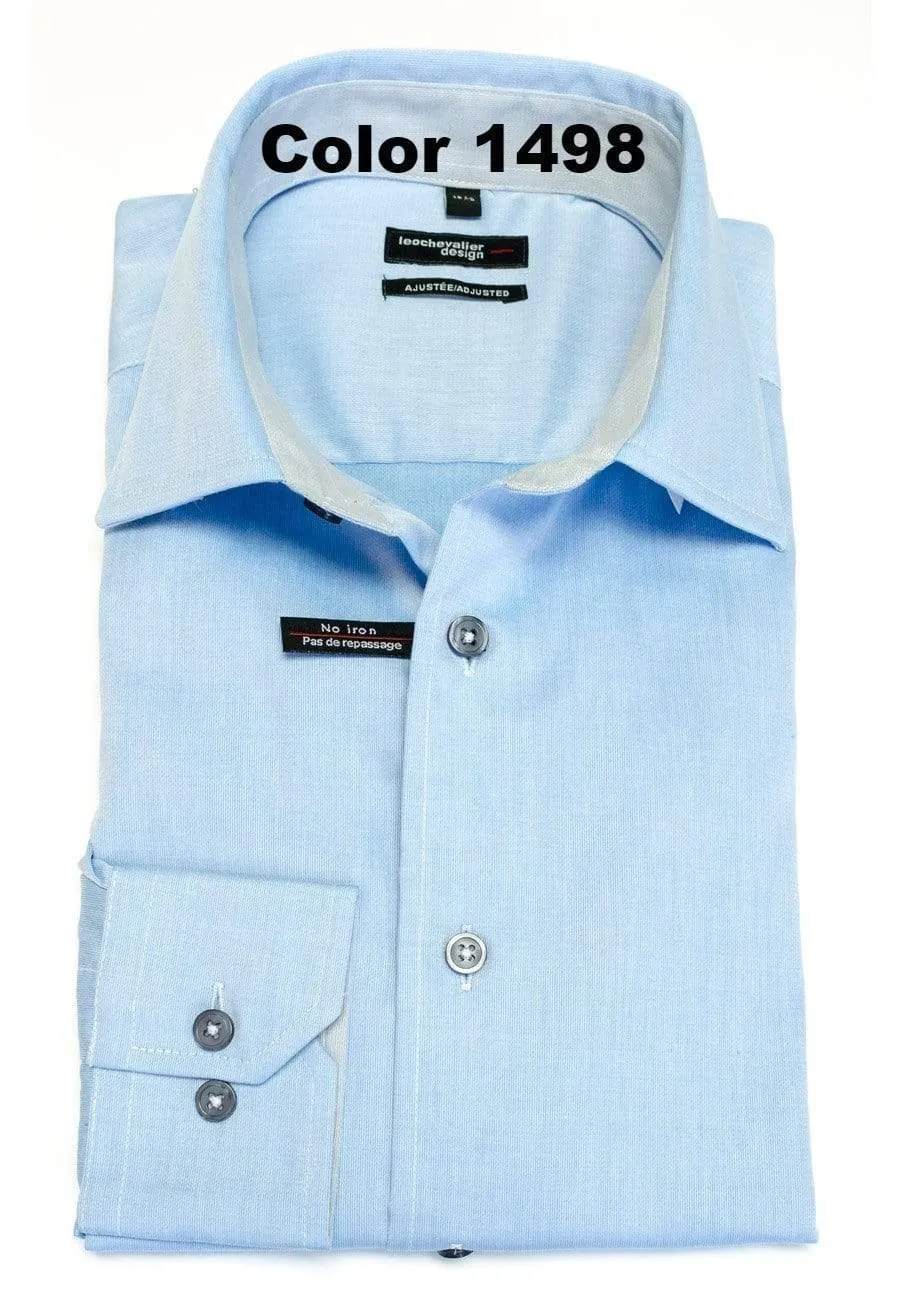 Tall Fitted 100% Cotton Non Iron Dress Shirts in 4 Colors
