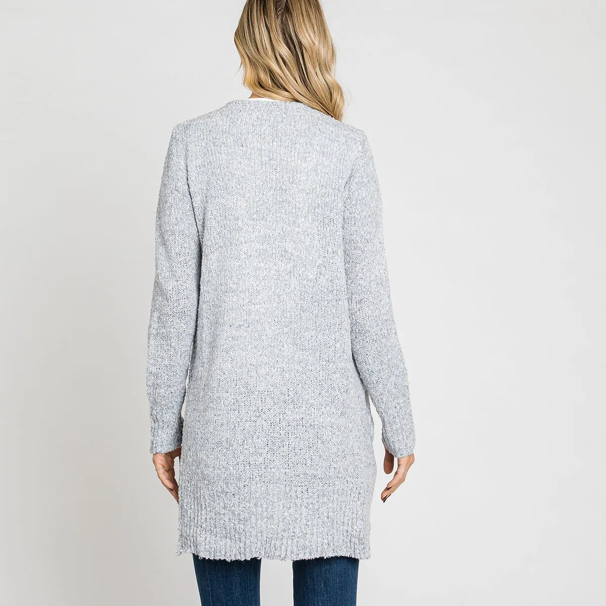 Textured Popcorn Knit Cardigan