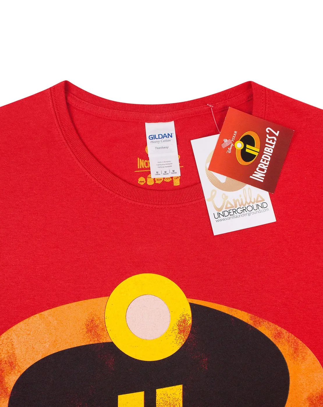 The Incredibles 2 Women's Ladies Costume Red Logo T-Shirt Top