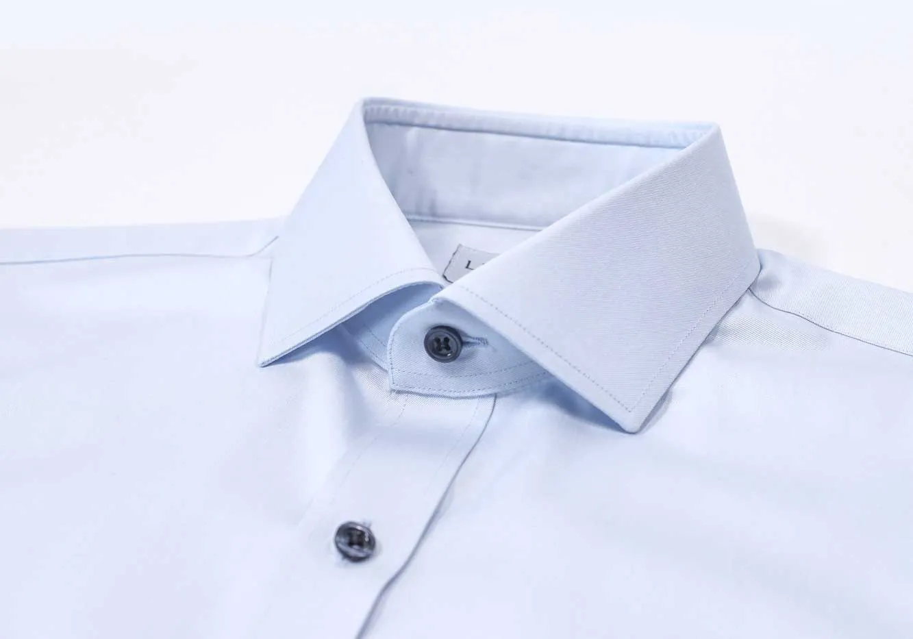 The Light Blue Adler Fine Twill with Navy Buttons Custom Shirt