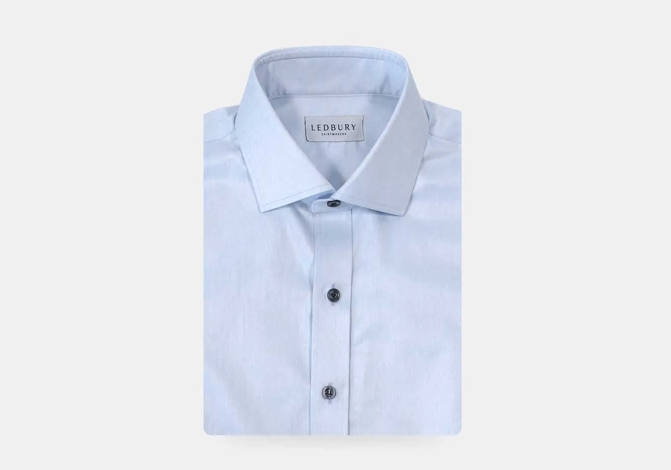 The Light Blue Adler Fine Twill with Navy Buttons Custom Shirt