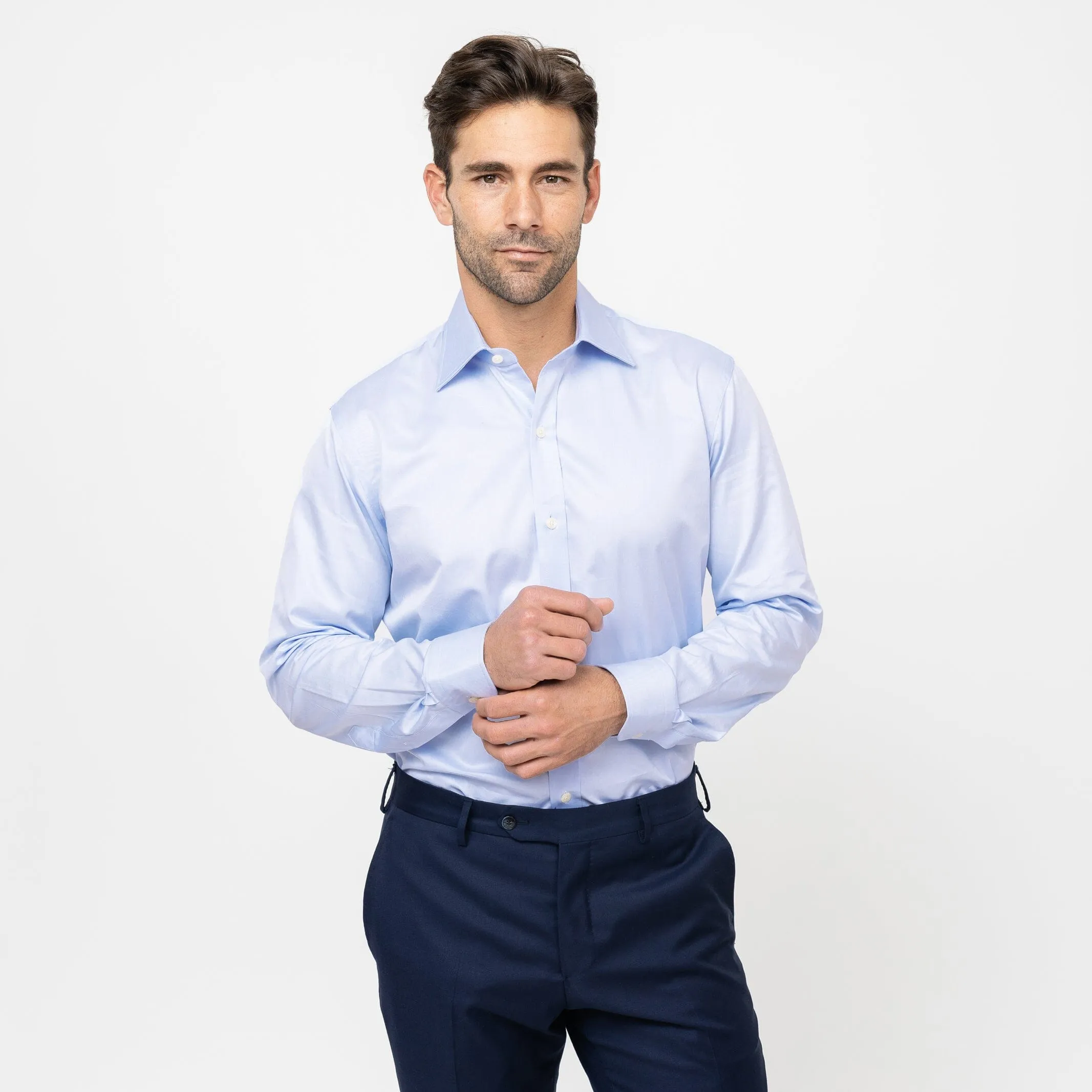 The Light Blue Signature Fine Twill Custom Shirt