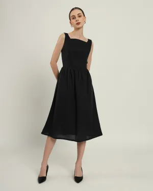 The Mihara Noir Cotton Dress