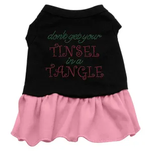 Tinsel in a Tangle Rhinestone Dress Black with Pink Lg (14)