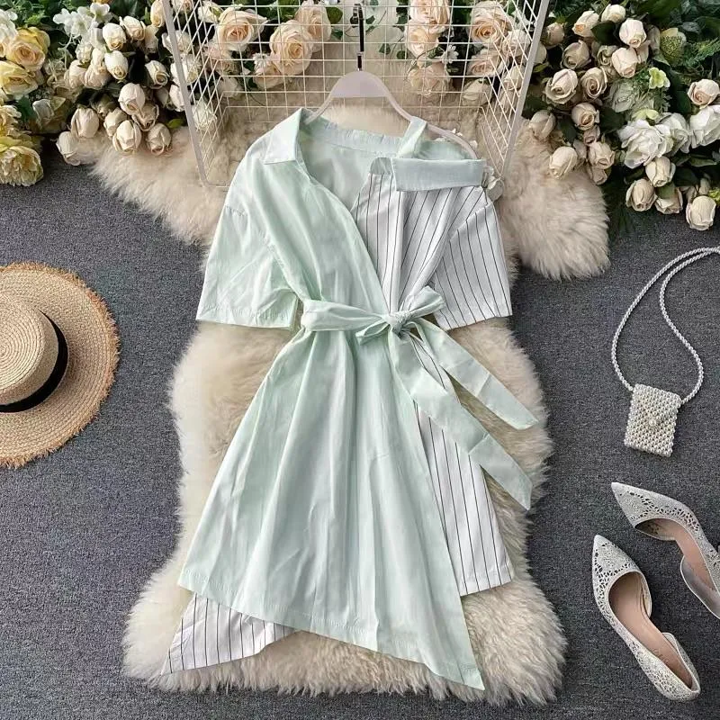 Two Tone Shirt Dress