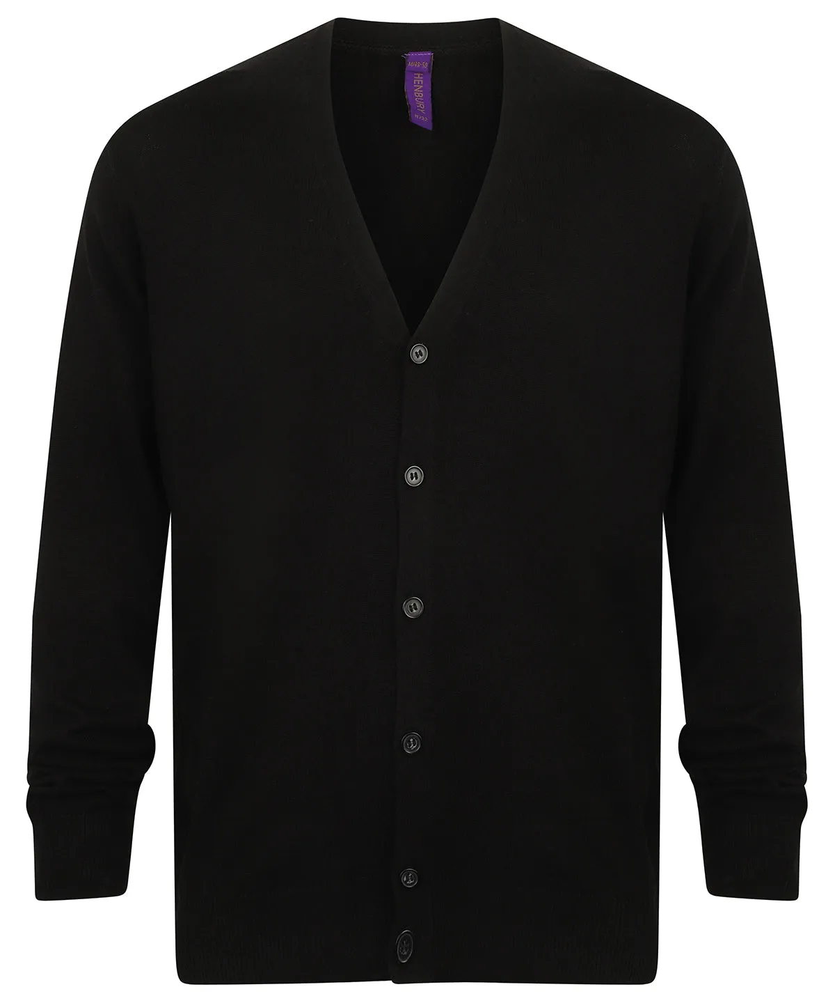 V-button cardigan | Black