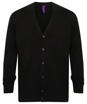 V-button cardigan | Black