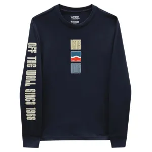 Vans Boys Sidestripe Stacked Longsleeve T-Shirt - Dress Blues