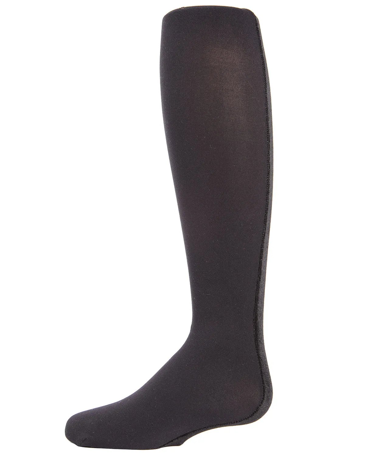 Velvet Back Seam Opaque Girls Tights