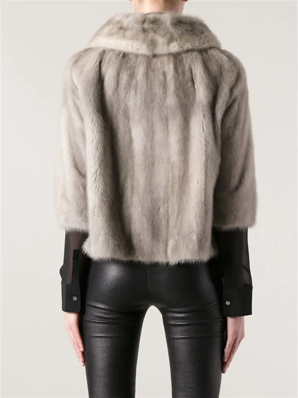 Vintage 1950s Silver Fur Coat
