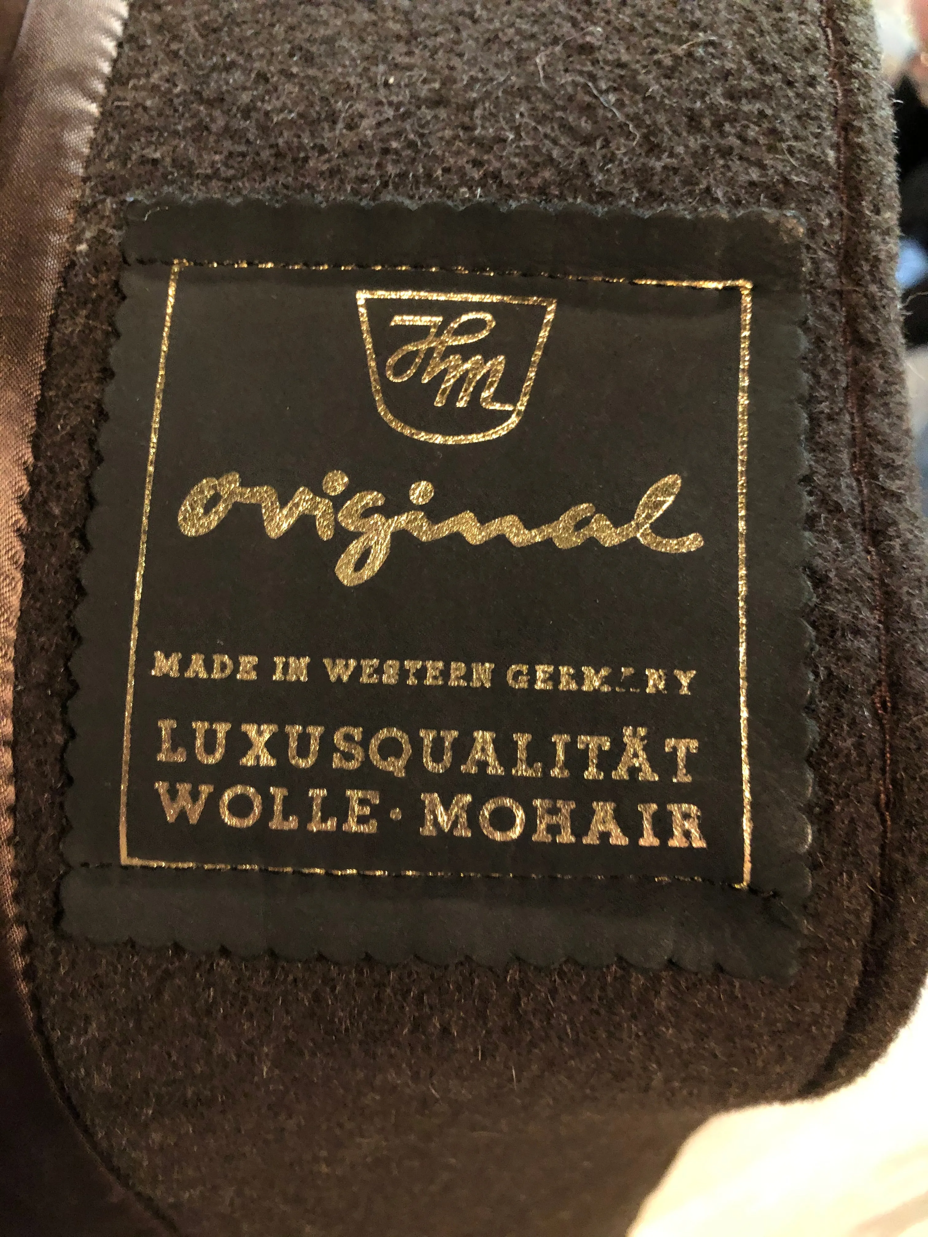 Vintage HM Original Wool Car Coat