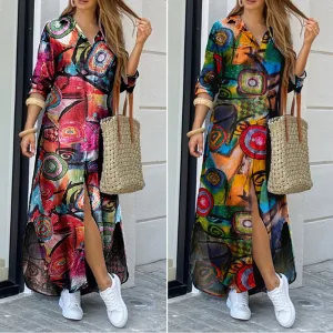 Vintage Long Shirt Befree Button Down Dress
