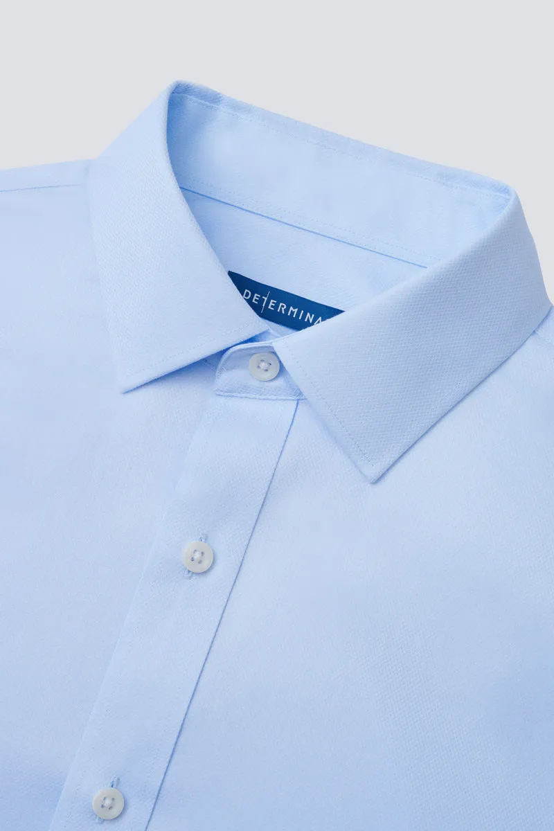 VISDRY™ Dobby Dress Shirt | Light Blue 2408NZ