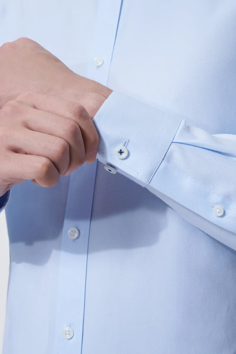 VISDRY™ Dobby Dress Shirt | Light Blue 2408NZ