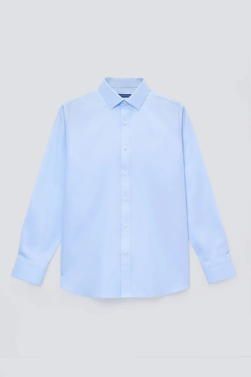 VISDRY™ Dobby Dress Shirt | Light Blue 2408NZ