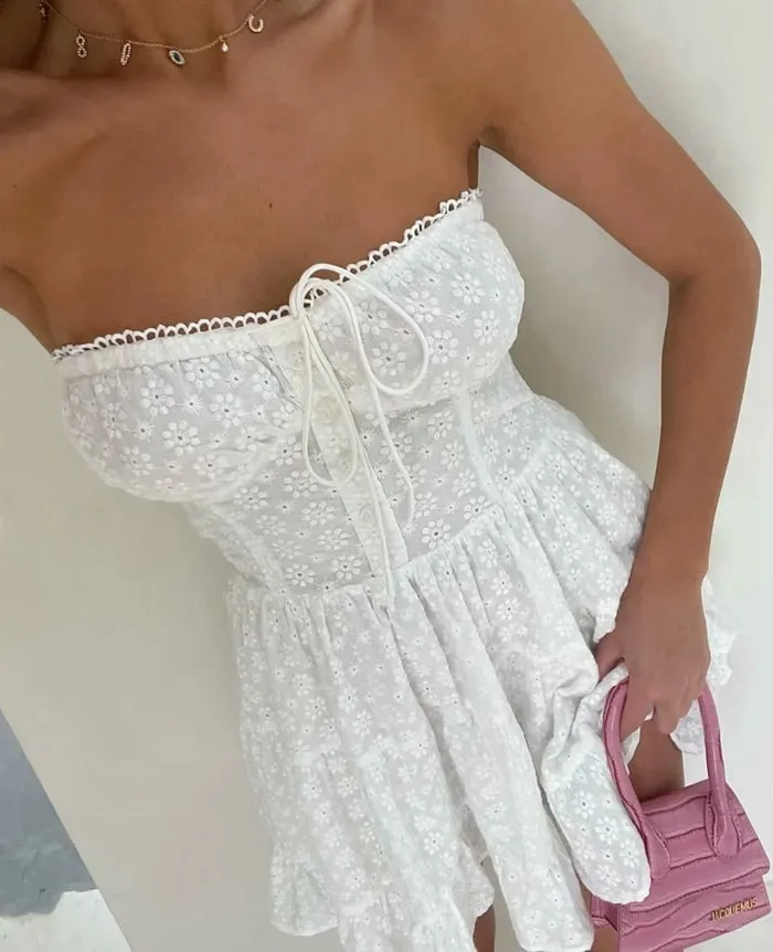Vvsha Angelee Strapless Mini Dress