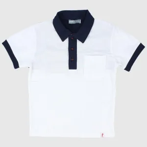 White Short-Sleeved Polo Shirt