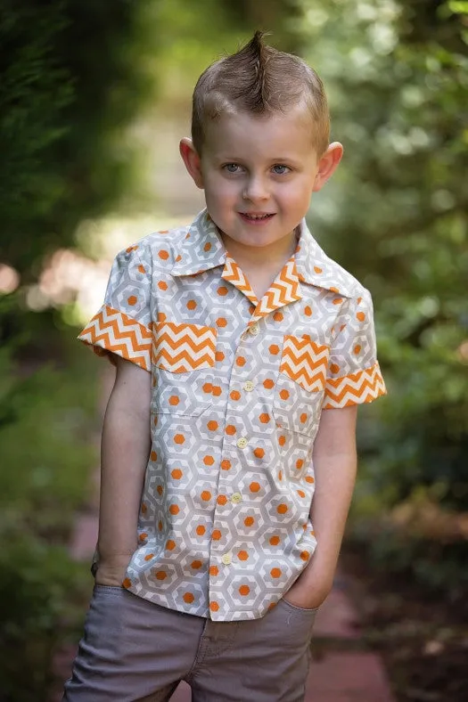 WILLOW SHIRT casual shirt pdf sewing pattern for boys & girls sizes 4-14 years