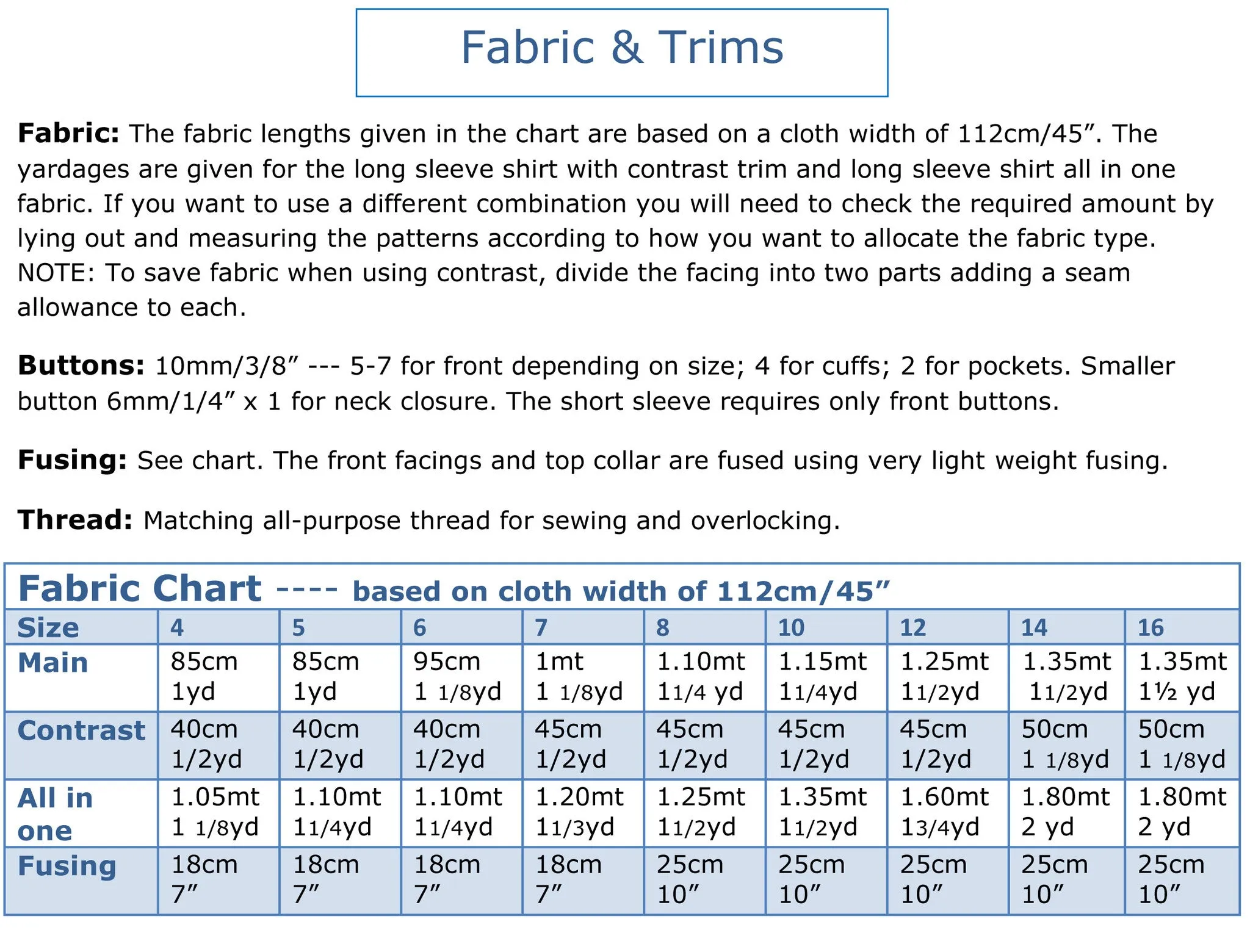 WILLOW SHIRT casual shirt pdf sewing pattern for boys & girls sizes 4-14 years