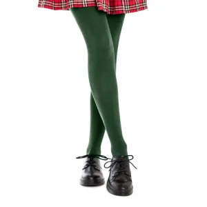 Winter School Cotton Tights - Green