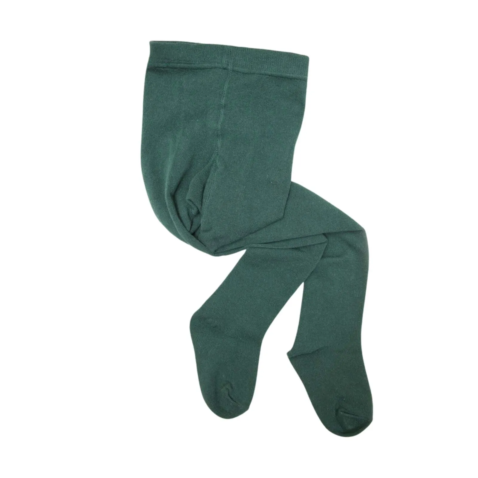 Winter School Cotton Tights - Green