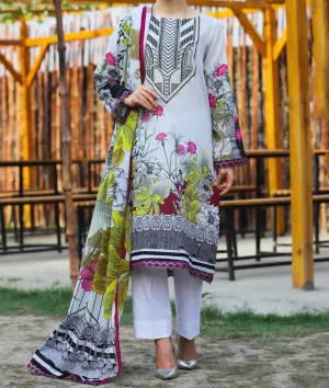 Women "SOPHIA" Lawn Embroidered Unstitched Summer Suit