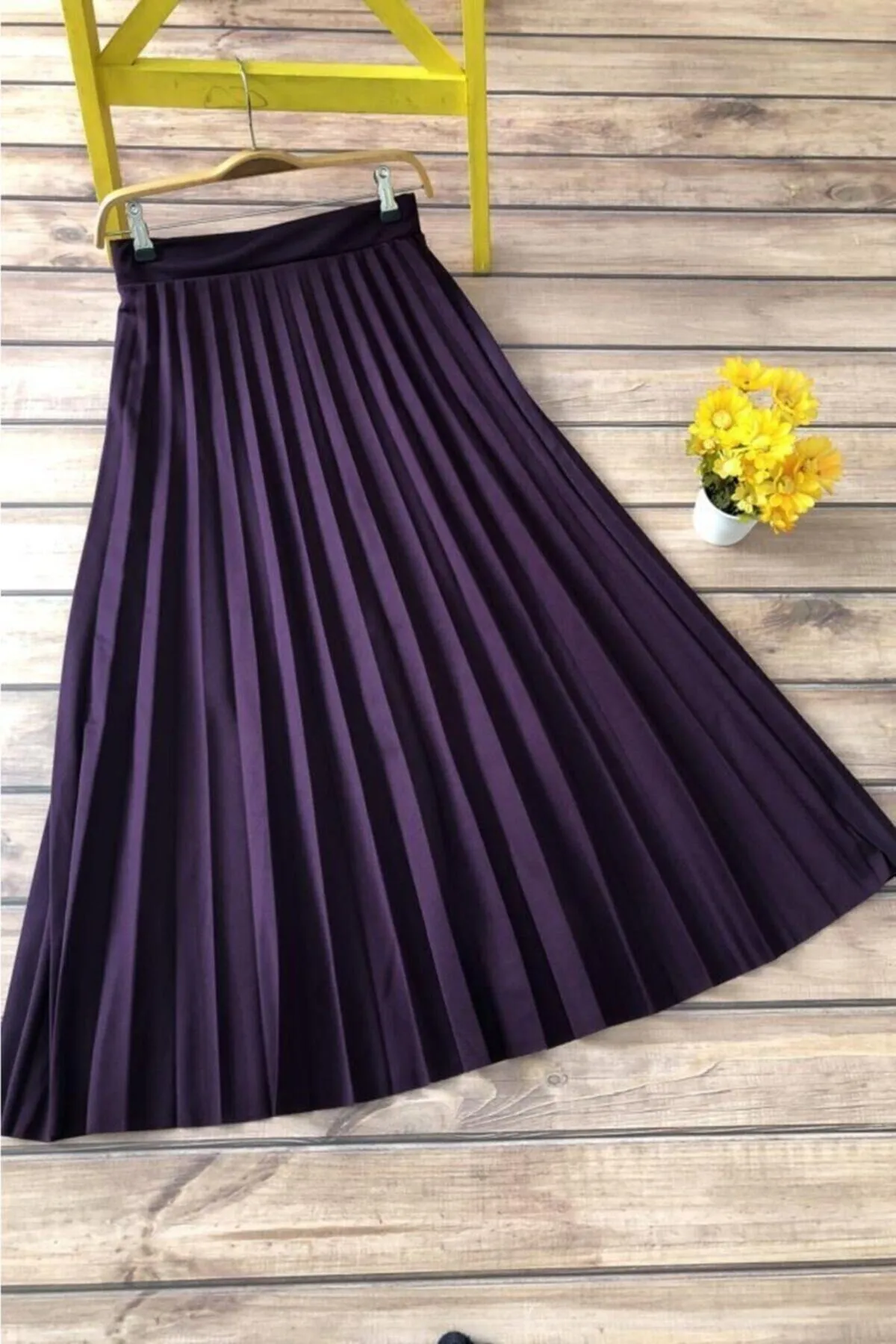 Women-s Black Patterned Long Skirt