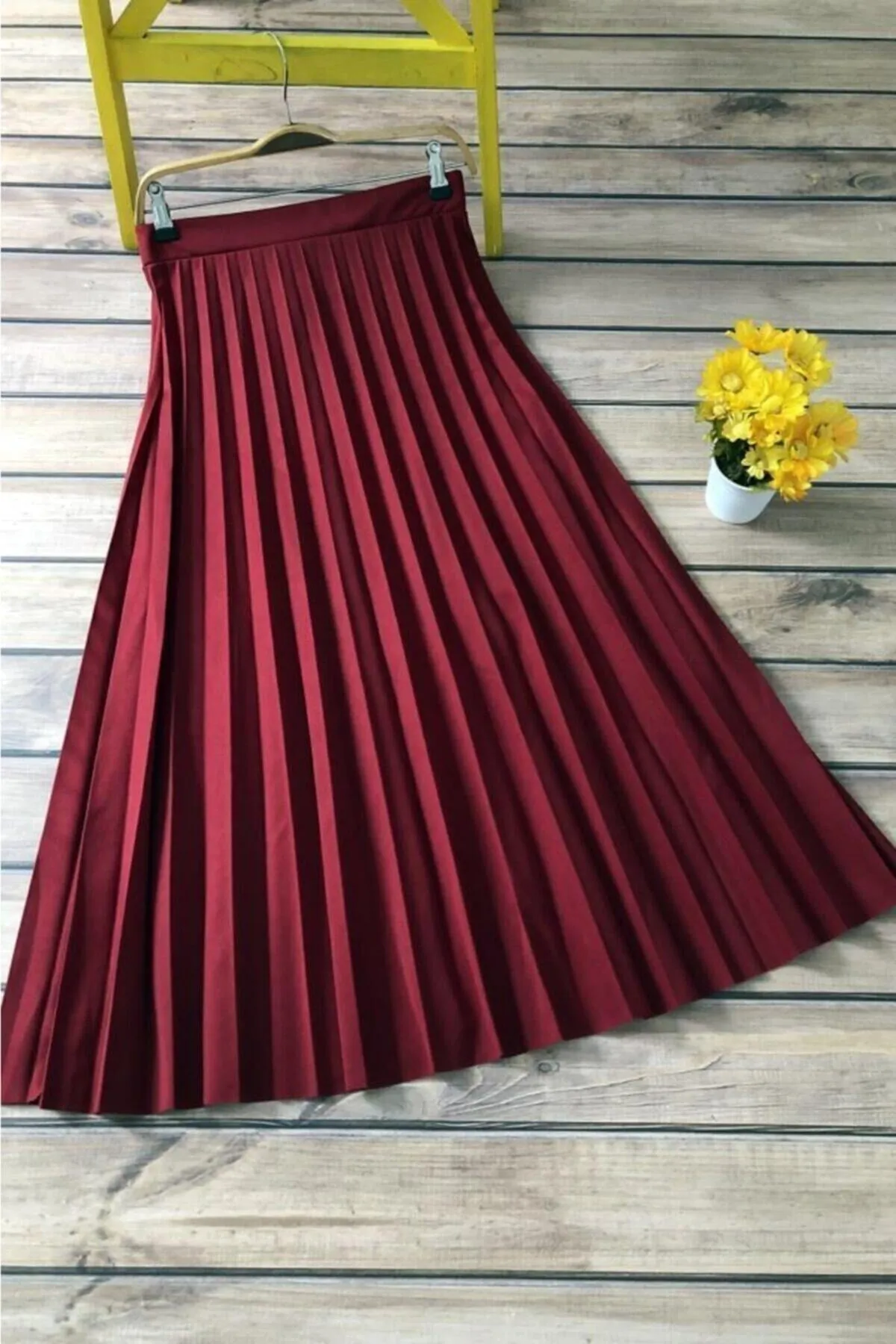 Women-s Black Patterned Long Skirt