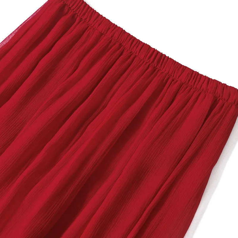Women Silk Long Skirt