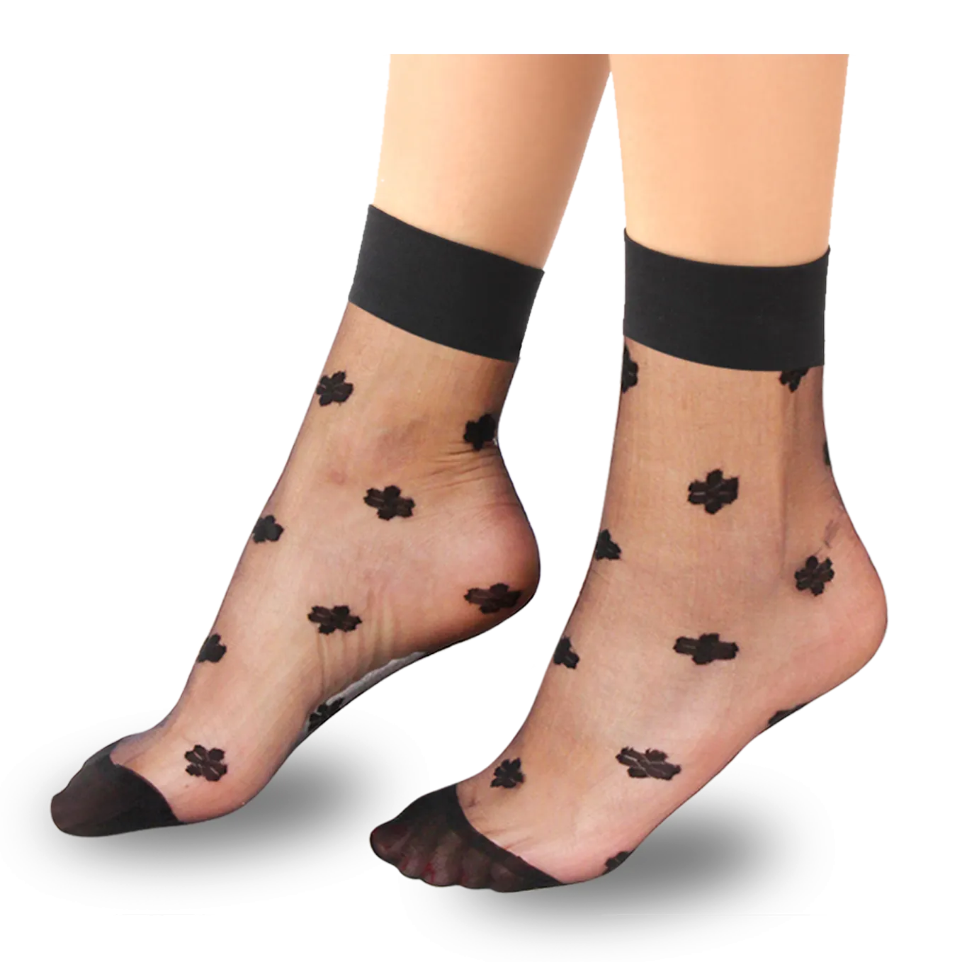 Women's Ankle-High Flower Jacquard-Knit Hosiery Socks