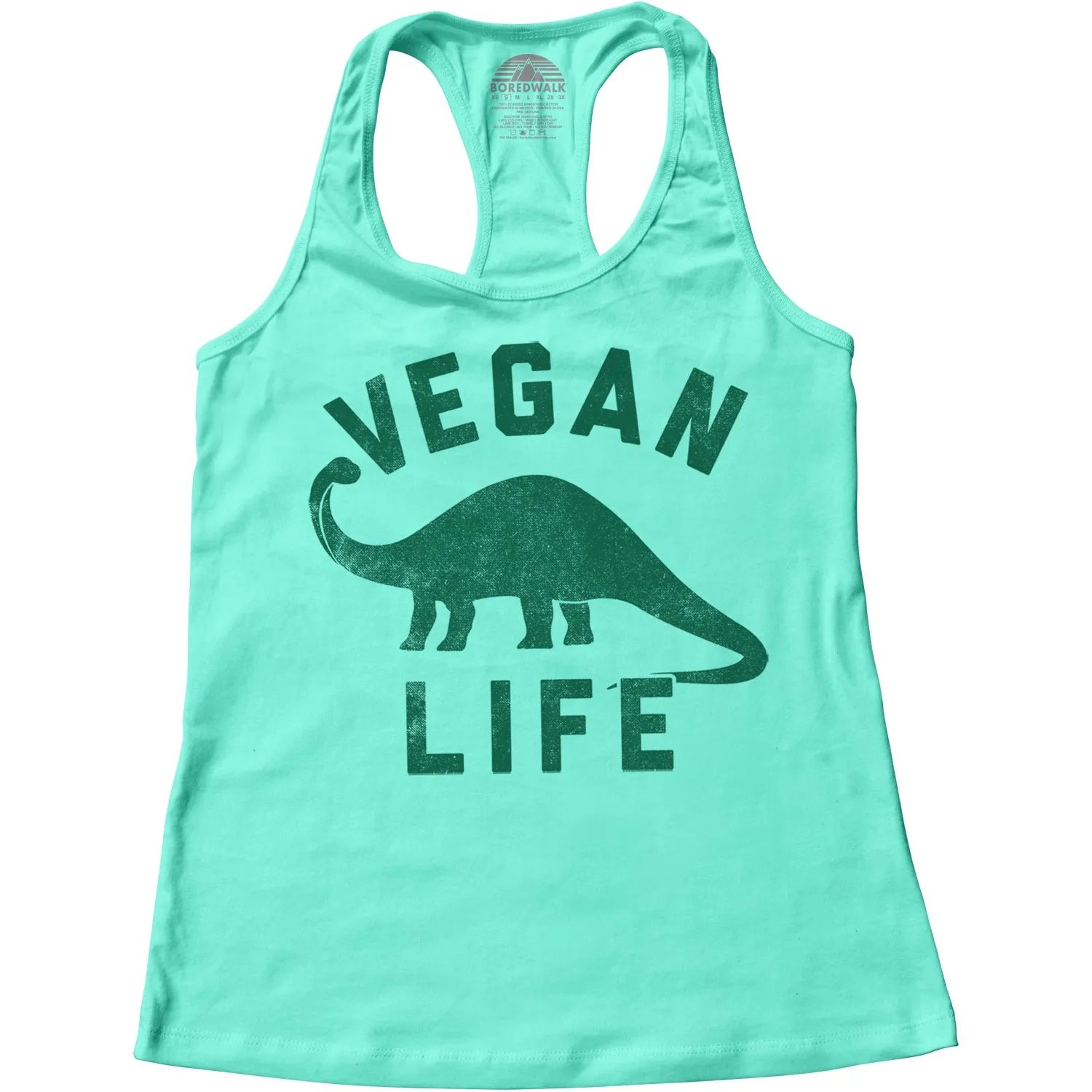 Women's Brontosaurus Vegan Life Racerback Tank Top