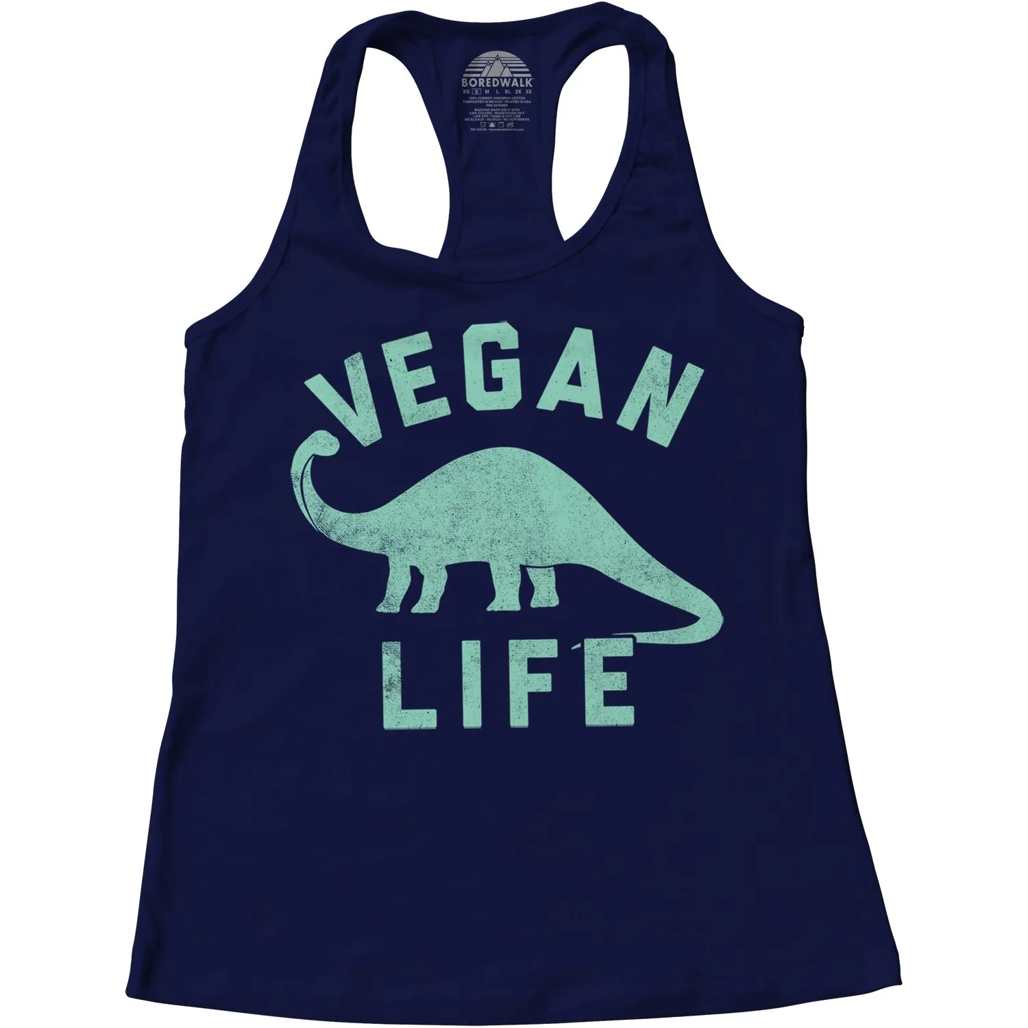 Women's Brontosaurus Vegan Life Racerback Tank Top