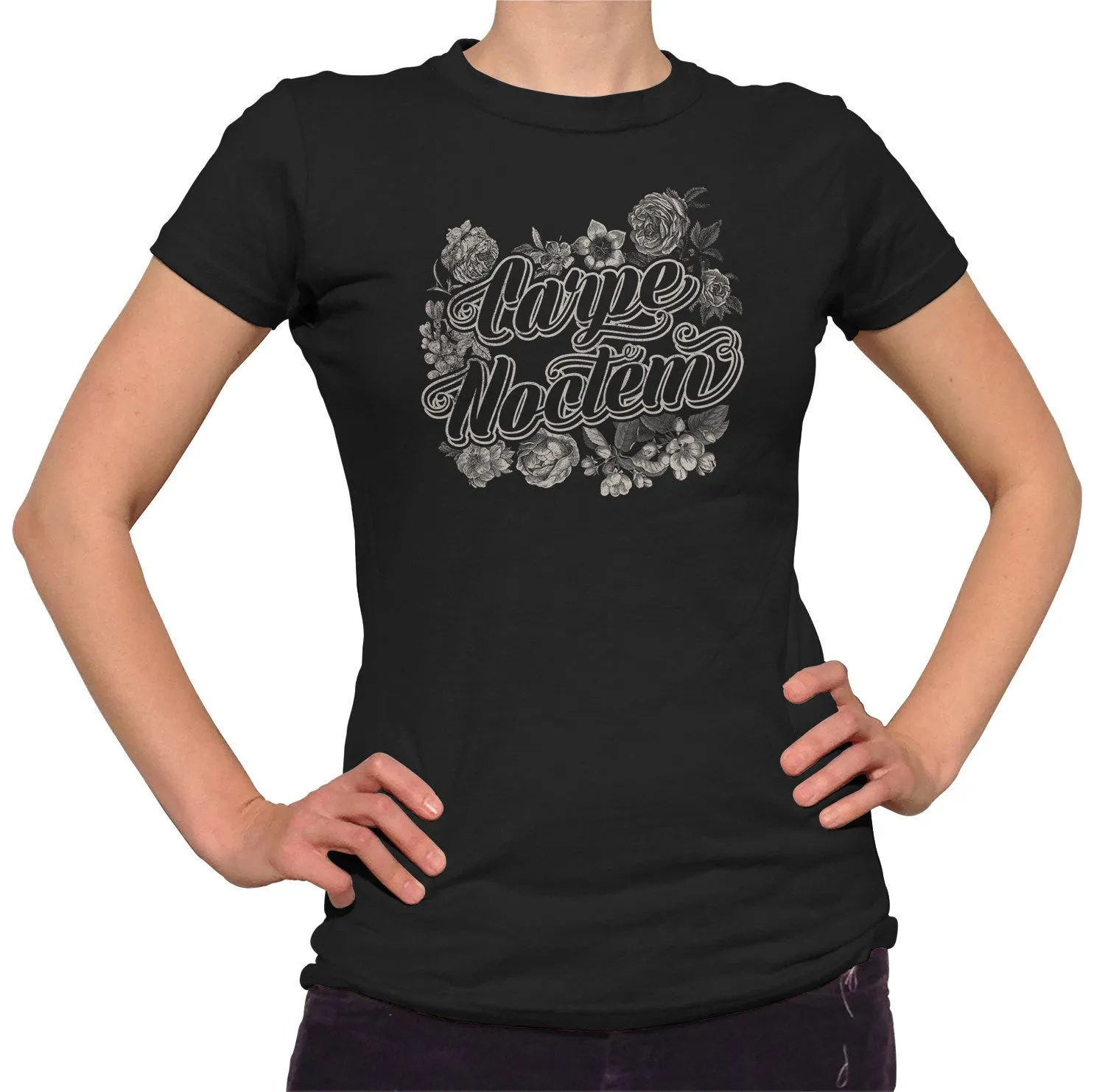 Women's Carpe Noctem T-Shirt - Goth Soft Grunge Boho Vampire Seize the Night