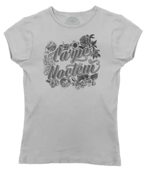 Women's Carpe Noctem T-Shirt - Goth Soft Grunge Boho Vampire Seize the Night