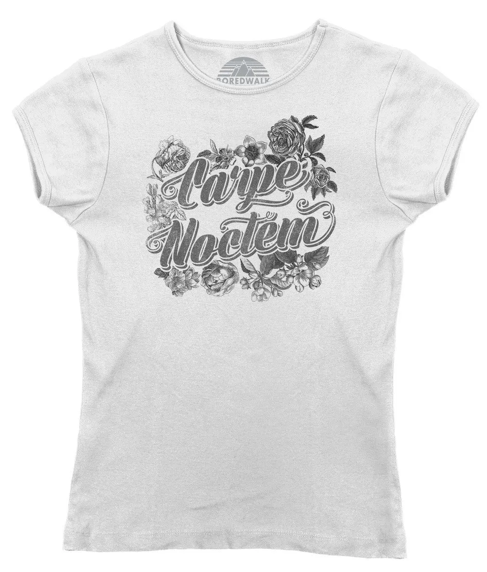 Women's Carpe Noctem T-Shirt - Goth Soft Grunge Boho Vampire Seize the Night