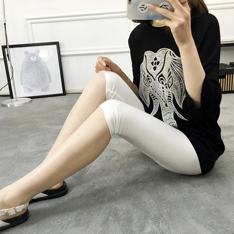 Women's Casual Spandex Thin Plus Size Leggings