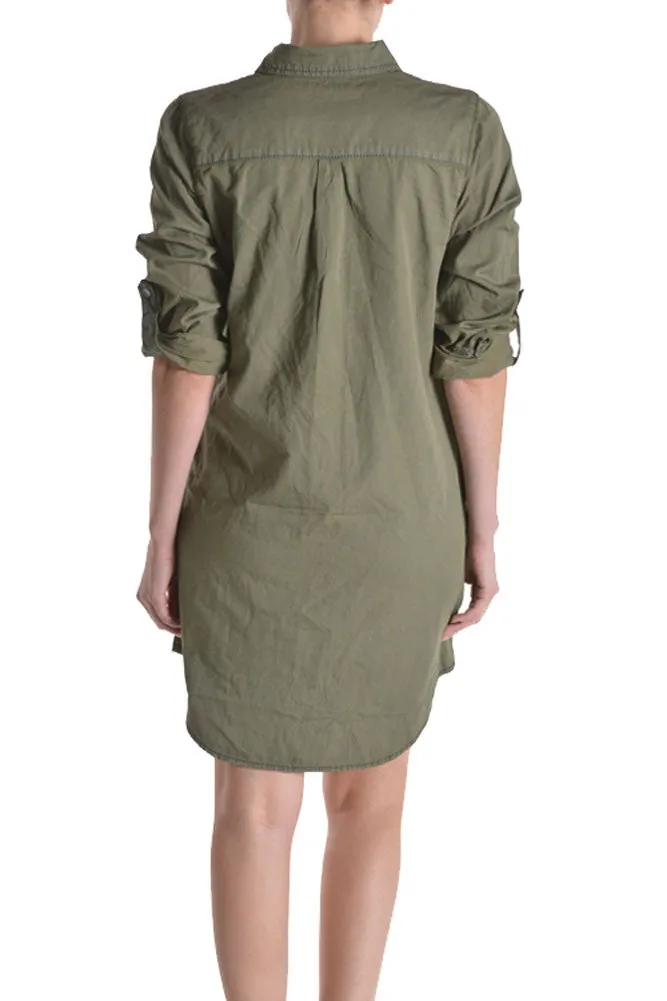 Women's Colored Denim Shirtdress