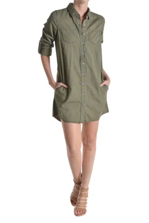 Women's Colored Denim Shirtdress
