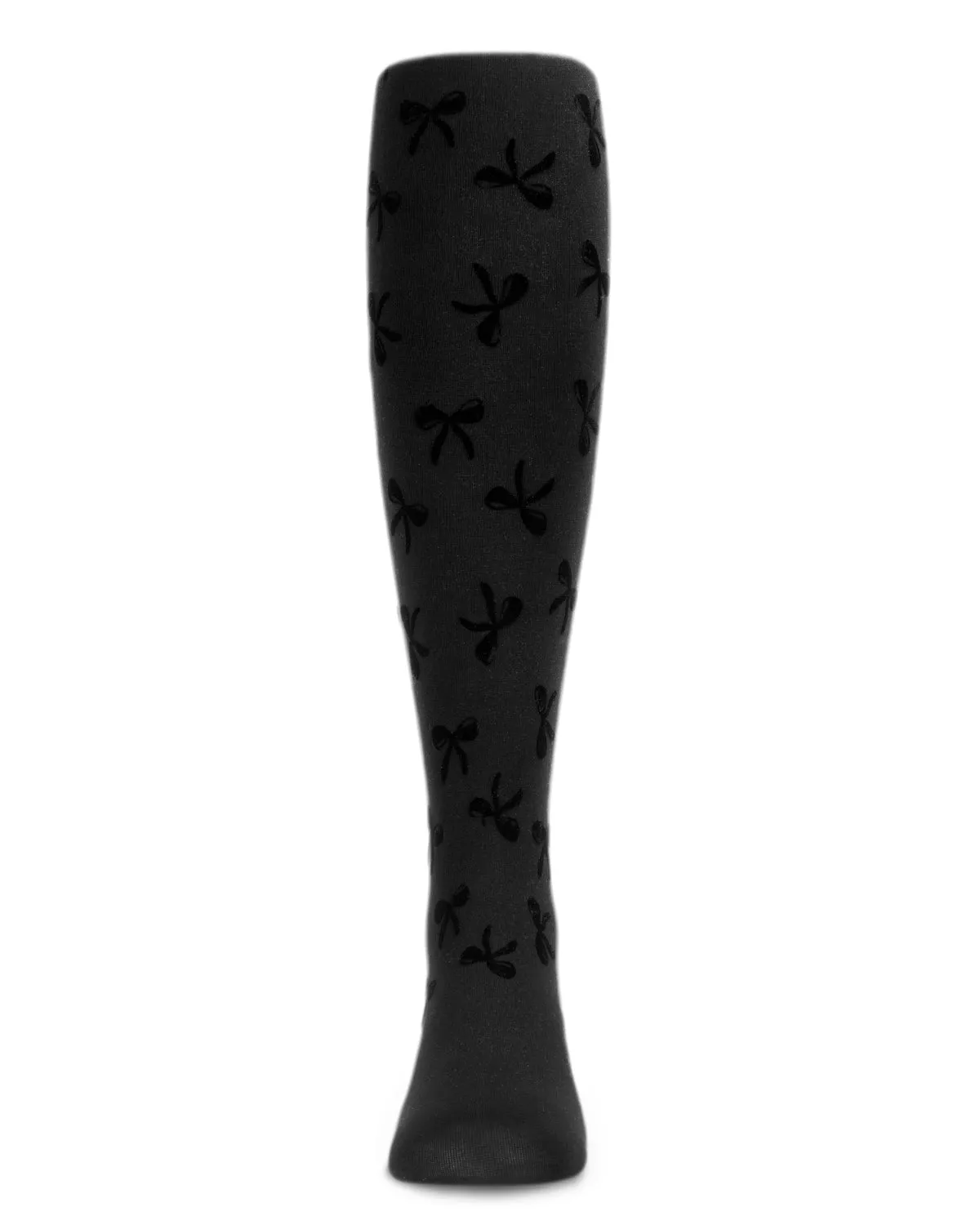Women's Flocked Sassy Bow Nylon Tights