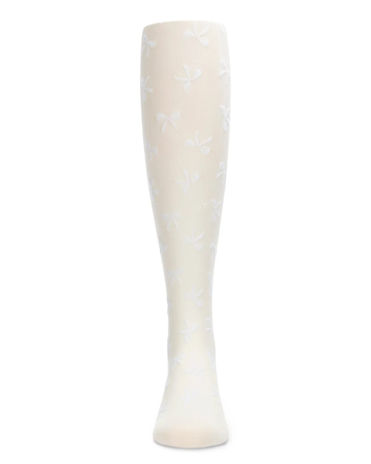 Women's Flocked Sassy Bow Nylon Tights