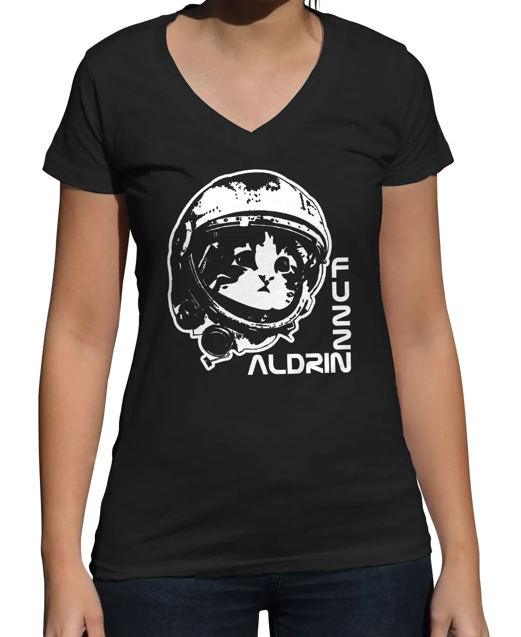 Women's Fuzz Aldrin Vneck T-Shirt - By Ex-Boyfriend