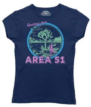 Women's Greetings from Area 51 T-Shirt