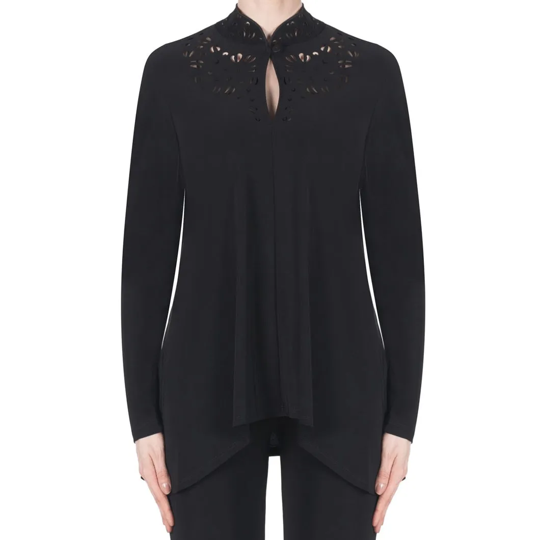 Women's Joseph Ribkoff | Tunic with Cut Out Front Trim | Black