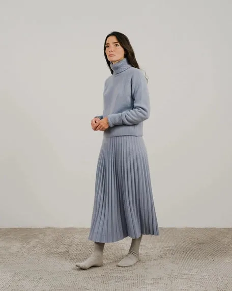 Women's Made in Italy Cashmere Blend Pleated Skirt