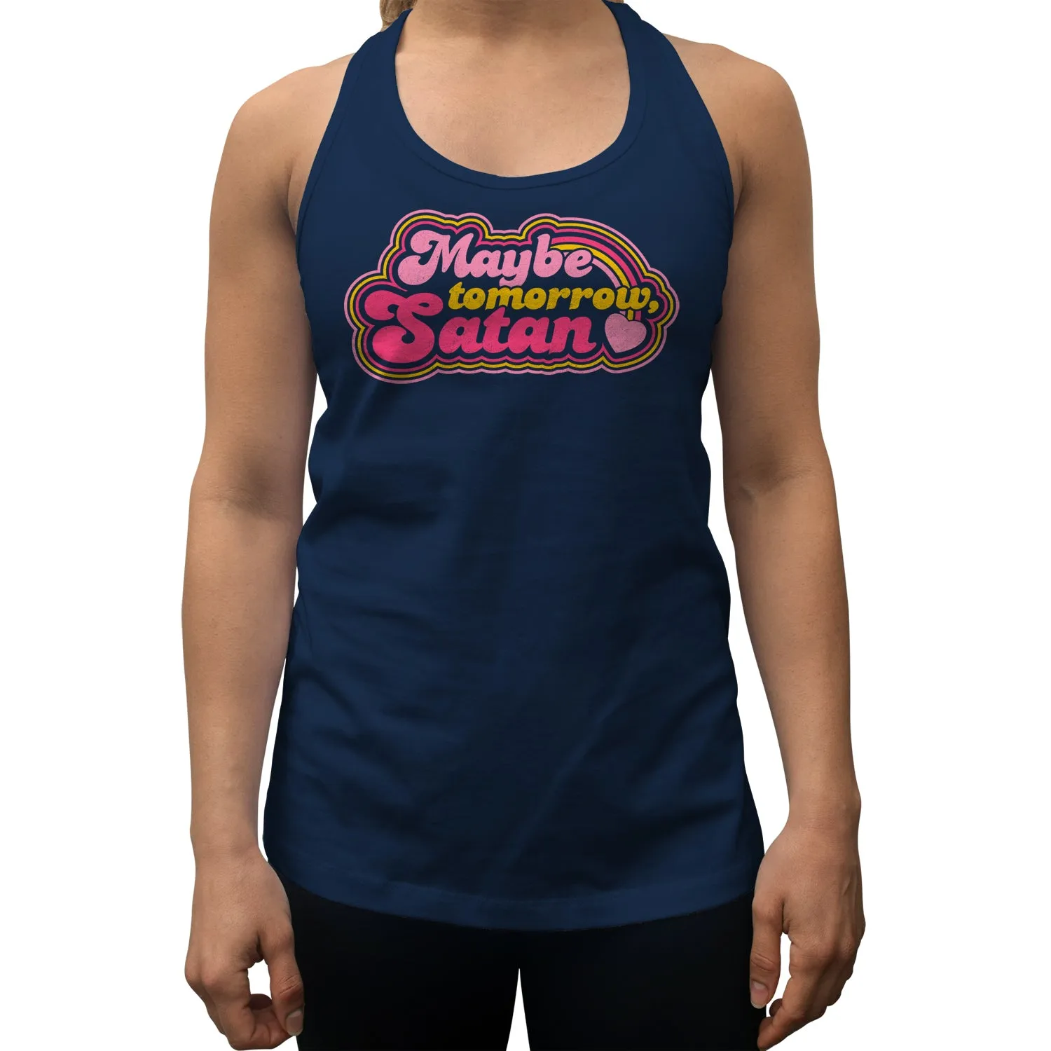 Women's Maybe Tomorrow Satan Racerback Tank Top