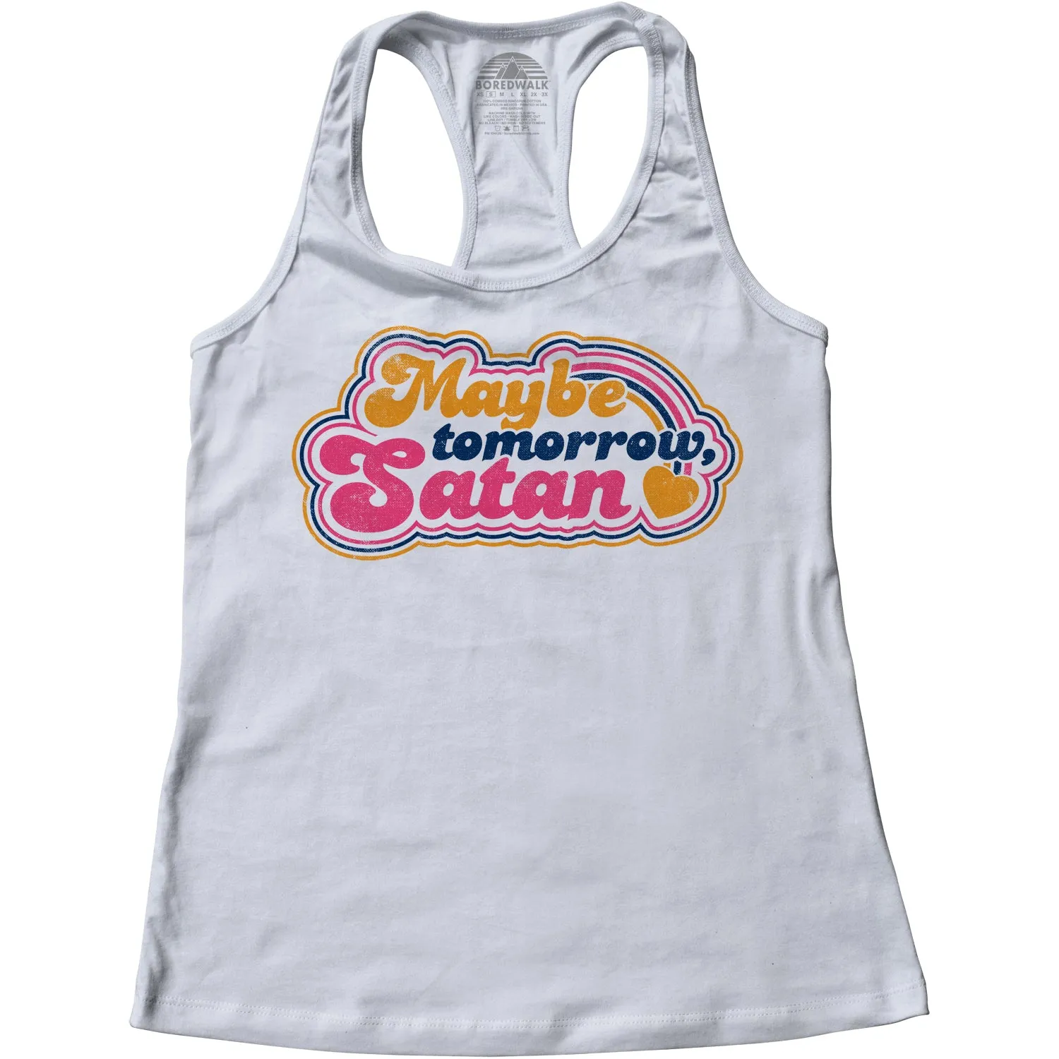Women's Maybe Tomorrow Satan Racerback Tank Top