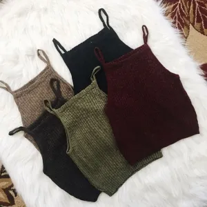 Women's Sleeveless Knitted Tops