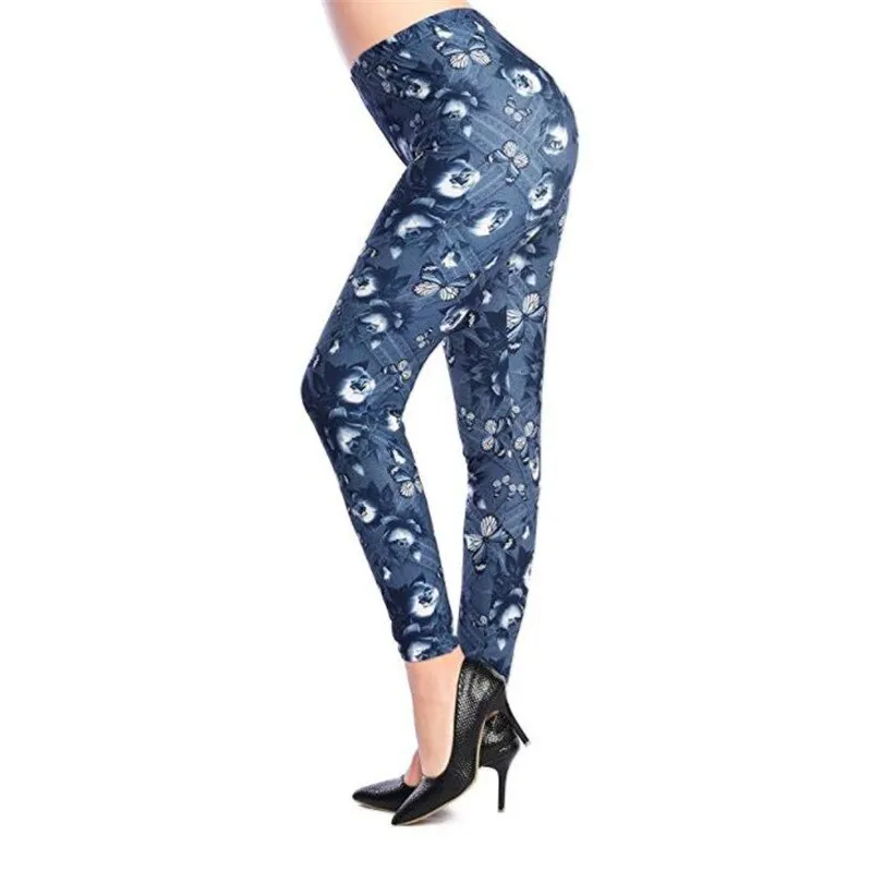 Women's Summer Casual Polyester High-Waist Leggings