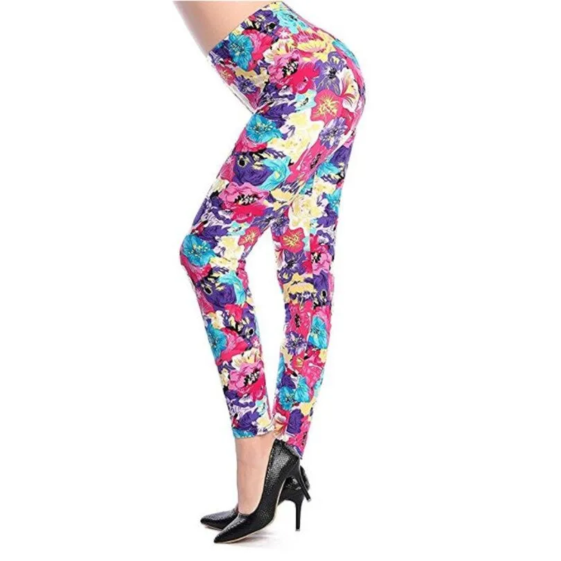 Women's Summer Casual Polyester High-Waist Leggings